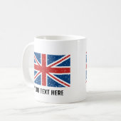 カスタムトレンディーイギリス国旗 コーヒーマグカップ (正面左)