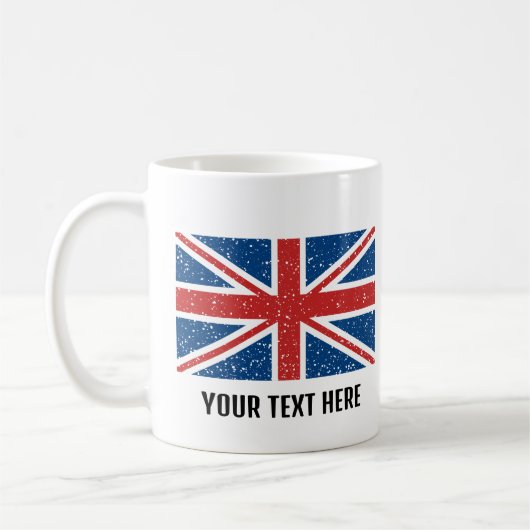 カスタムトレンディーイギリス国旗 コーヒーマグカップ (左)