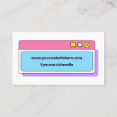 カスタムトレンディーインフルエンサーSNSブラウザ 名刺 (裏面)