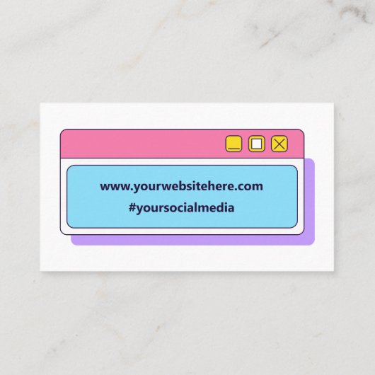 カスタムトレンディーインフルエンサーSNSブラウザ 名刺 (裏面)