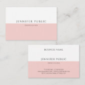 カスタムトレンディーエレガント赤面ピンクモダンテンプレート 名刺 (正面/裏面)