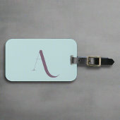 カスタムトレンディースタイリッシュタイポグラフィモノグラムブルー ラゲッジタグ