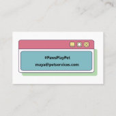カスタムトレンディードッグペットサービス編集可能文字 名刺 (裏面)