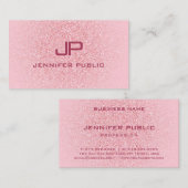 カスタムトレンディーピモダンンクエレガントローズ金ゴールド 名刺 (正面/裏面)