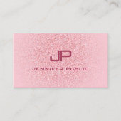 カスタムトレンディーピモダンンクエレガントローズ金ゴールド 名刺 (正面)