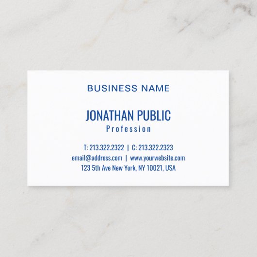 カスタムトレンディーブルーイエローモダン抽象芸術エレガント 名刺 (裏面)