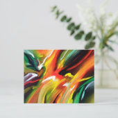 カスタムトレンディーモダン抽象芸術表現者 ポストカード (スタンド正面)