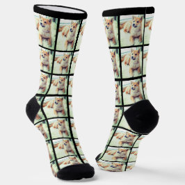 カスタムトレンディー写真コラージュ ソックス