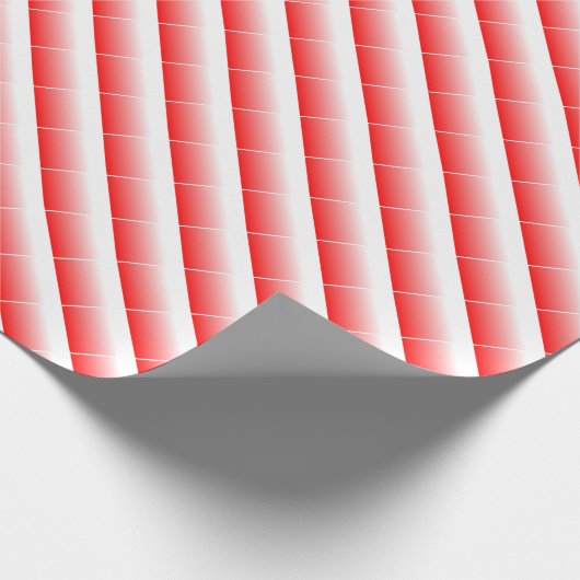 カスタムトレンディー赤と白クリスマスプレゼント ラッピングペーパー (角)