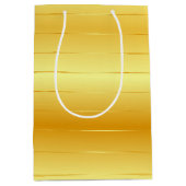 カスタムトレンディー金ゴールドルッエレガントモダンテンプレート ミディアムペーパーバッグ (正面)