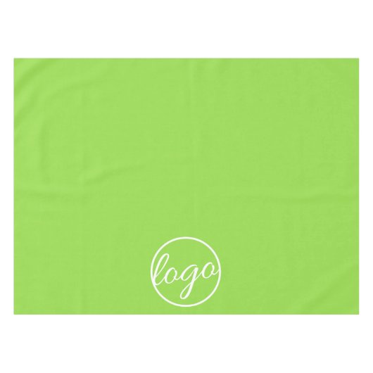 カスタムトレードショービジネスロゴNeon Green テーブルクロス (正面(横))