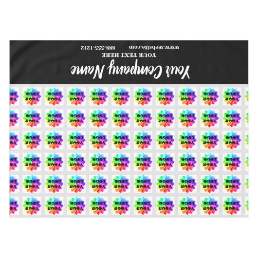 カスタムトレードショーTablelothカスタムロゴビジネス テーブルクロス (正面(横))