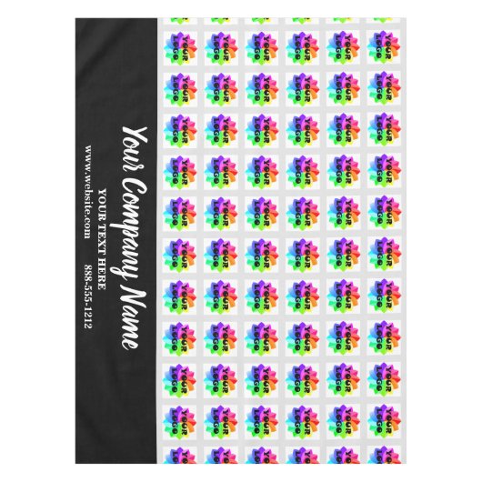 カスタムトレードショーTablelothカスタムロゴビジネス テーブルクロス (正面)