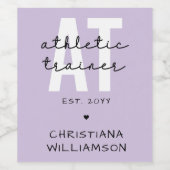 カスタムトレーナーAT運動訓練 ワインラベル (シングルラベル)