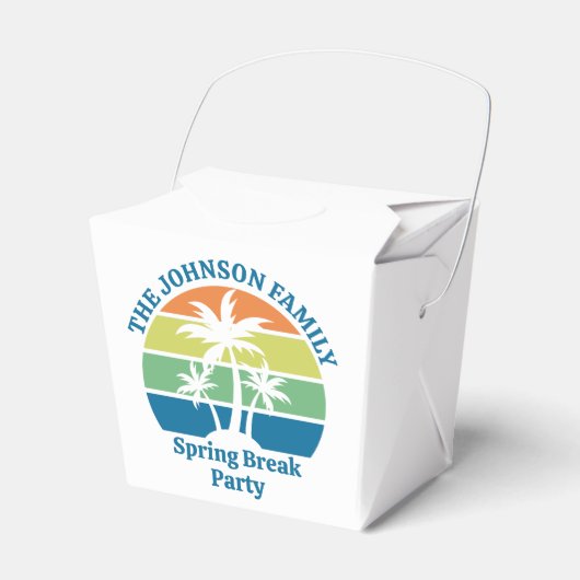 カスタムトロピカルアイランドパーティーパームツリーズフォーチュン フェイバーボックス (正面サイド)