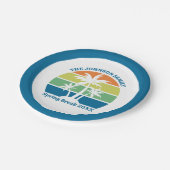 カスタムトロピカルアイランドパーティーヤシ ペーパープレート (アングル)