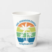 カスタムトロピカルアイランドパーティーヤシ 紙コップ (裏面)