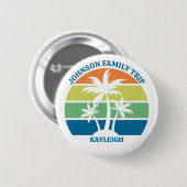 カスタムトロピカルアイランドパームツリーズ懇親会名タグ 缶バッジ (正面&裏面)