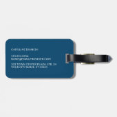 カスタムトロピカルアイランドビーチ海サンセットアート ラゲッジタグ (裏面横)