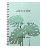 カスタムトロピカルウォーター離れカラーミントノート ノートブック (正面)