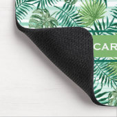 カスタムトロピカルグ葉リーン水の色のパターン マウスパッド (コーナー)