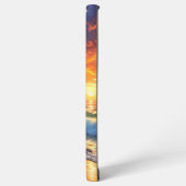 カスタムトロピカルサンセットクリフ鮮やかス SAMSUNG GALAXYケース (左側面)