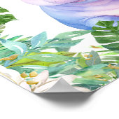 カスタムトロピカルジャングルベイビー 動物 ウェルカム ポスター (角)