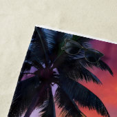 カスタムトロピカルビーチサンセット | 沿岸芸術 ビーチタオル (インサイチュ)