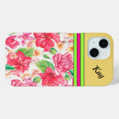 カスタムトロピカルフラワーデザイン Case-Mate iPhoneケース (裏面 (横))