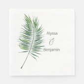 カスタムトロピカルリーフ水結婚色のナプキン スタンダードランチョンナプキン (正面)