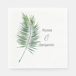カスタムトロピカルリーフ水結婚色のナプキン スタンダードランチョンナプキン