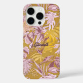 カスタムトロピモダンカルリーフイエローグレイ Case-Mate iPhoneケース (裏面)