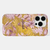 カスタムトロピモダンカルリーフイエローグレイ Case-Mate iPhoneケース (裏面 (横))