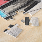 カスタムトロントバス通りカーライトレールシティスケープ ジグソーパズル (側面)