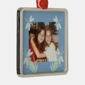 カスタムトンボ青い緑の水色M メタルオーナメント (右)