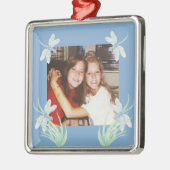 カスタムトンボ青い緑の水色M メタルオーナメント (左)