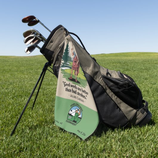 カスタムトーナメントおもしろい引用文のロ企業のゴ ゴルフタオル (グリーン)