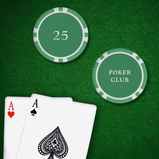 カスタムトーナメントゲーム値25緑 ポーカーチップ
