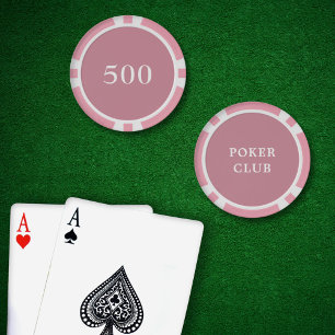カスタムトーナメントゲーム値500ピンク ポーカーチップ