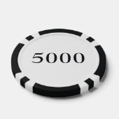 カスタムトーナメントゲーム値5000白 ポーカーチップ (シングル)