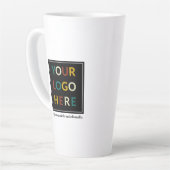 カスタムトールラテマグ（ロゴ付き）最小17オズ  カフェラテマグ (左アングル)