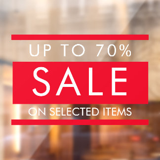 カスタムドアウィンドウの文字編集可能な販売標識 ウィンドウサイン