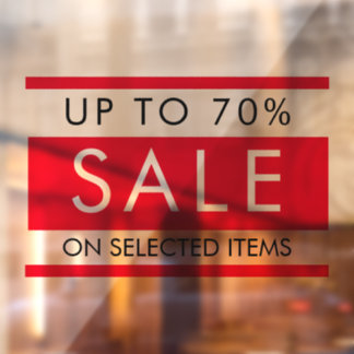 カスタムドアウィンドウの文字編集可能な販売標識 ウィンドウサイン