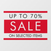 カスタムドアウィンドウの文字編集可能な販売標識 ウィンドウサイン (シート)