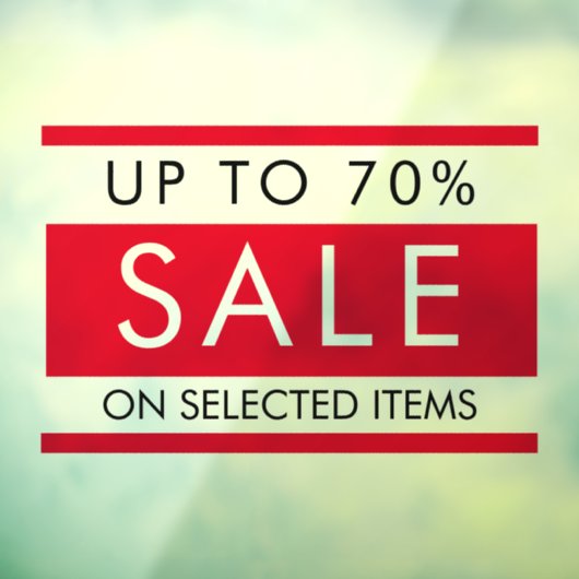 カスタムドアウィンドウの文字編集可能な販売標識 ウィンドウサイン (シート3)