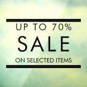 カスタムドアウィンドウの文字編集可能な販売標識 ウィンドウサイン (シート3)