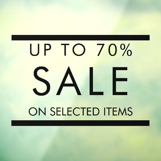 カスタムドアウィンドウの文字編集可能な販売標識 ウィンドウサイン (シート3)