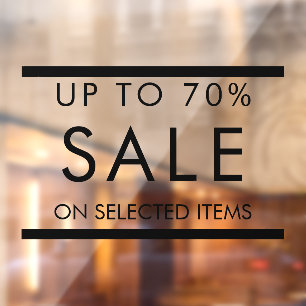 カスタムドアウィンドウの文字編集可能な販売標識 ウィンドウサイン