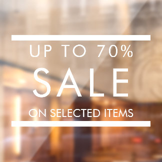 カスタムドアウィンドウの文字編集可能な販売標識 ウィンドウサイン