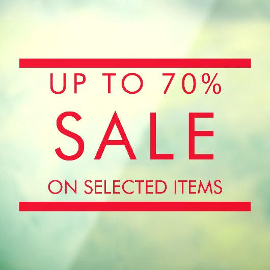 カスタムドアウィンドウの文字編集可能な販売標識 ウィンドウサイン (シート3)